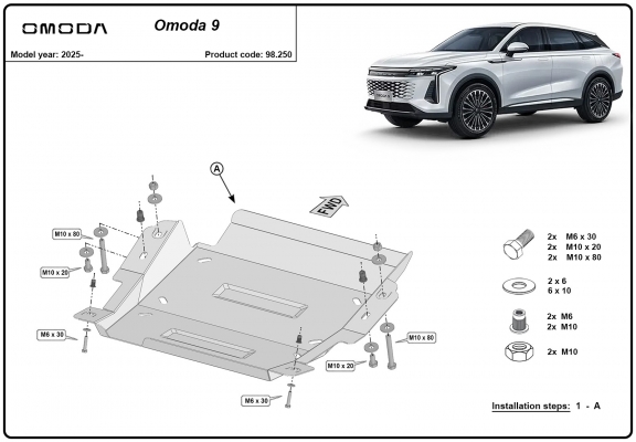 Differentieel Beschermplaat voor Omoda 9