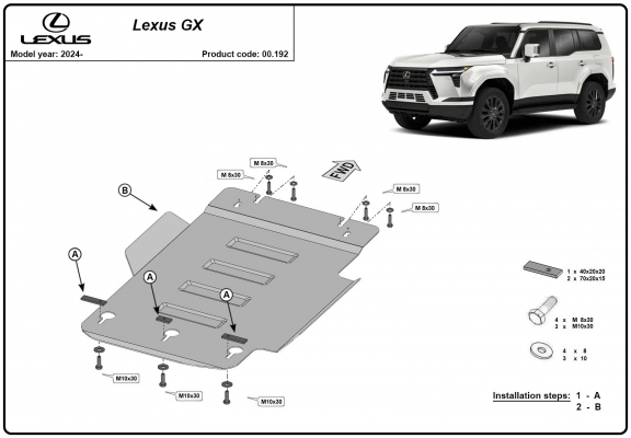 Versnellingsbak Beschermplaat voor Lexus GX