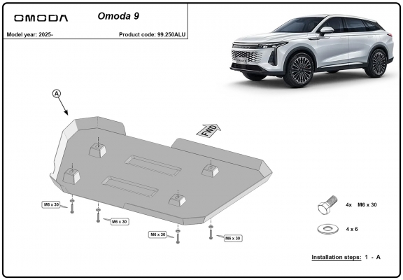 Brandstoftank Beschermplaat voor Omoda 9