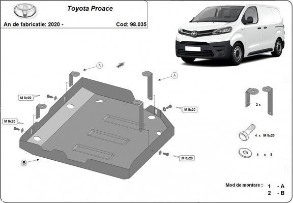 AdBlue tank Beschermplaat voor Toyota Proace