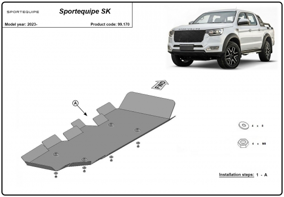 Brandstoftank Beschermplaat voor Sportequipe SK