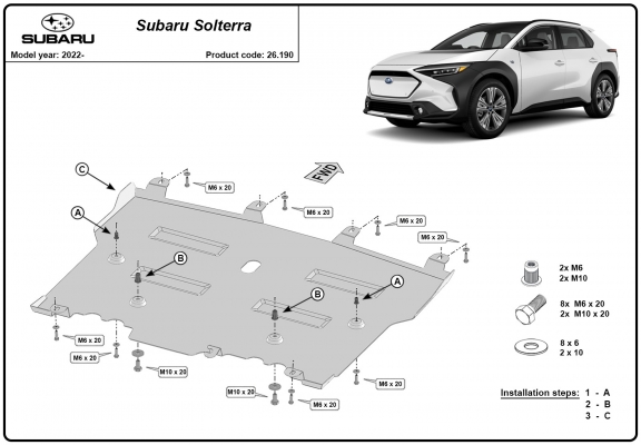 Motor en Versnellingsbak Beschermplaat voor Subaru Soltera