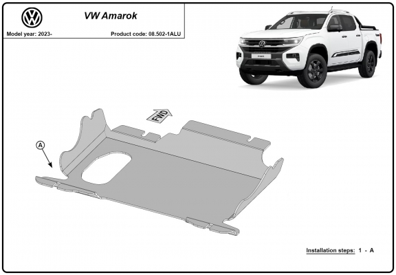 Motor, Versnellingsbak  aluminium Beschermplaat voor Volkswagen Amarok
