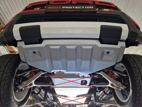 Versnellingsbak aluminium  Beschermplaat voor Ford Ranger
