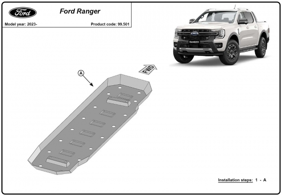 Brandstoftank Beschermplaat voor Ford Ranger