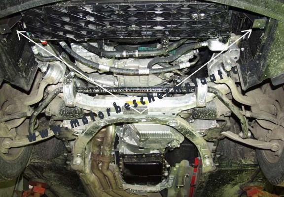 Motor en Radiator Beschermplaat voor BMW Seria 5  E60/E61 standaard voorbumper