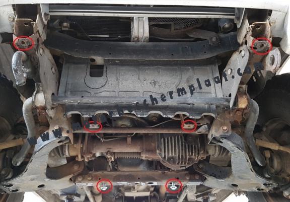 Motor en Radiator Beschermplaat voor Mitsubishi Pajero 3 (V60, V70)