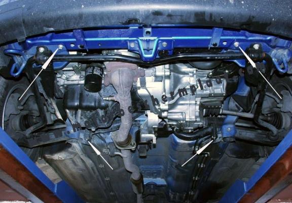 Motor en Versnellingsbak Beschermplaat voor Opel Agila (H00)