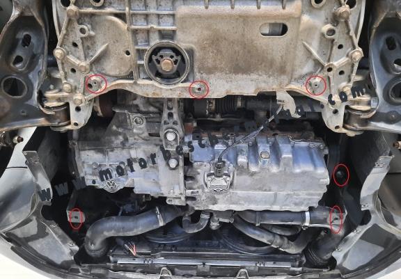 Motor, Versnellingsbak en Radiator Beschermplaat voor VW Eos