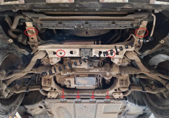 Motor, Versnellingsbak en Radiator Beschermplaat voor  Mercedes GLK X204