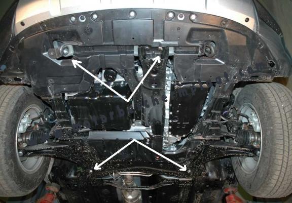 Motor, Versnellingsbak en Radiator Beschermplaat voor Mitsubishi Outlander