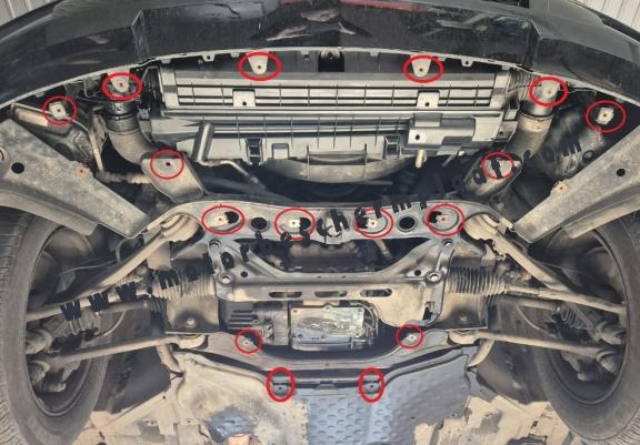 Motor, Versnellingsbak en Radiator Beschermplaat voor  Mercedes GLK X204