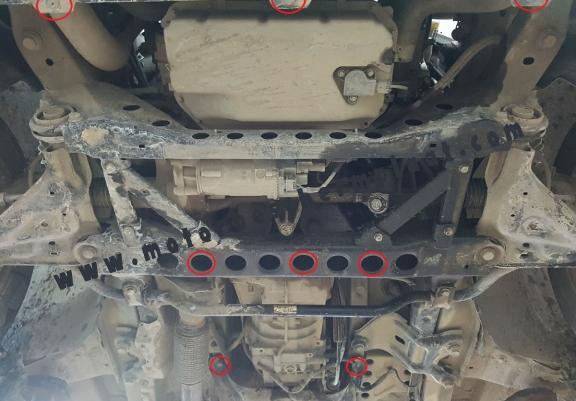 Motor, Versnellingsbak en Radiator Beschermplaat voor Mercedes Vito W447 - 4X2