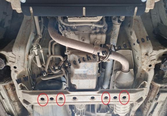 Versnellingsbak Beschermplaat voor Mitsubishi Pajero 3 (V60, V70) Vers 2.0