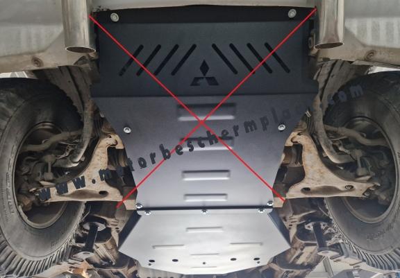 Versnellingsbak Beschermplaat voor Mitsubishi Pajero 3 (V60, V70) Vers 2.0