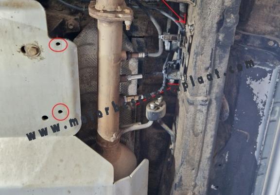 DPF sensoren  aluminium Beschermplaat voor Toyota Hilux