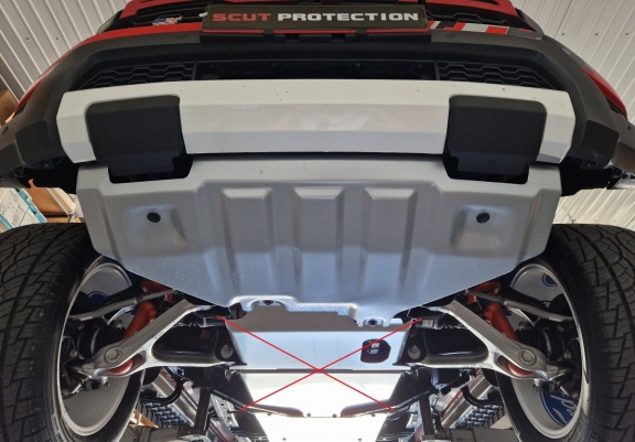 Tussenbak Beschermplaat Ford Ranger Raptor - Aluminium