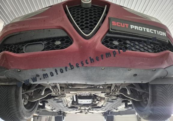 Aluminium Motor, Versnellingsbak en Radiator Beschermplaat voor Alfa Romeo Stelvio