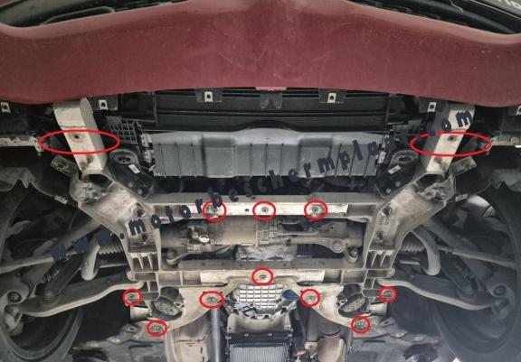 Aluminium Motor, Versnellingsbak en Radiator Beschermplaat voor Alfa Romeo Stelvio