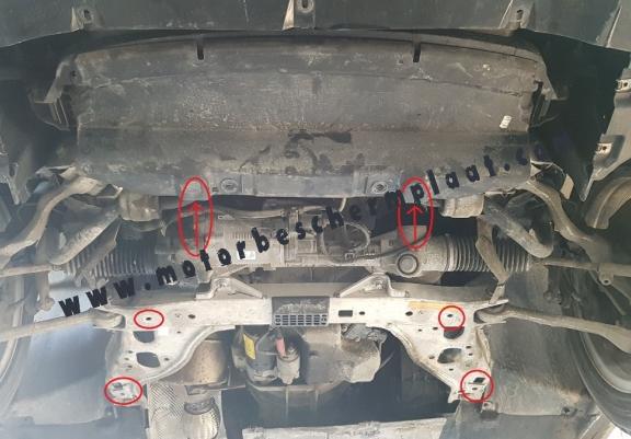 Motor, Versnellingsbak en Radiator Beschermplaat voor BMW Seria 1 E81/E87/E82