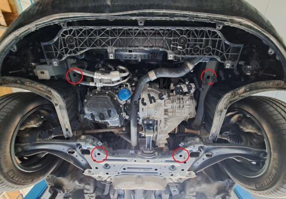  Motor, Versnellingsbak en Radiator Beschermplaat voor Hyundai i20 Hybrid