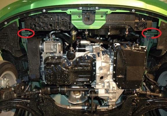 Motor, Versnellingsbak en Radiator Beschermplaat voor Mazda 2