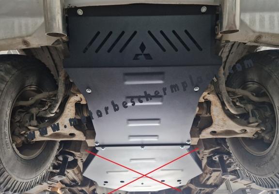 Motor en Radiator Beschermplaat voor Mitsubishi Pajero 3 (V60, V70) Vers. 2.0