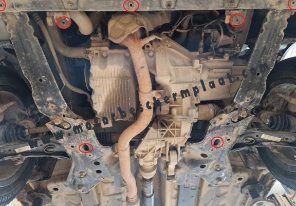 Motor, Versnellingsbak en Radiator Beschermplaat voor Fiat Panda 4x2