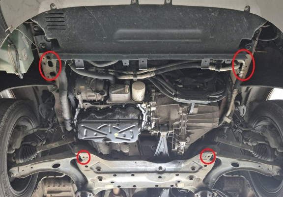 Aluminium Motor en Versnellingsbak Beschermplaat voor Ford Transit Custom - FWD