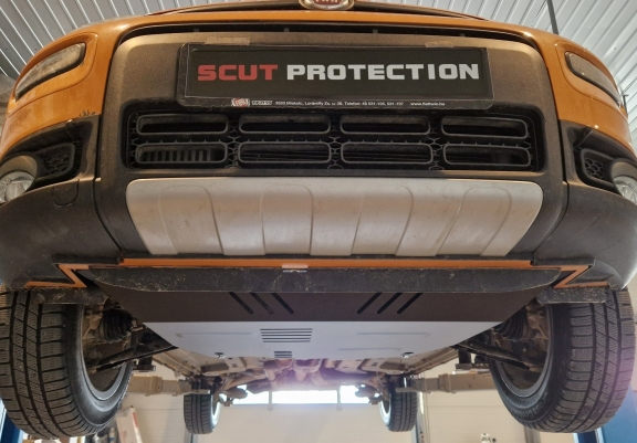 Motor, Versnellingsbak en Radiator Beschermplaat voor Fiat Panda 4x2