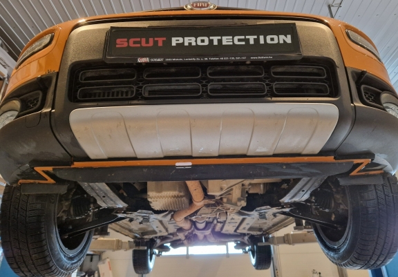 Motor, Versnellingsbak en Radiator Beschermplaat voor Fiat Panda 4x2
