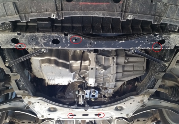 Motor en Versnellingsbak Beschermplaat voor Nissan Qashqai J11 - Aluminium