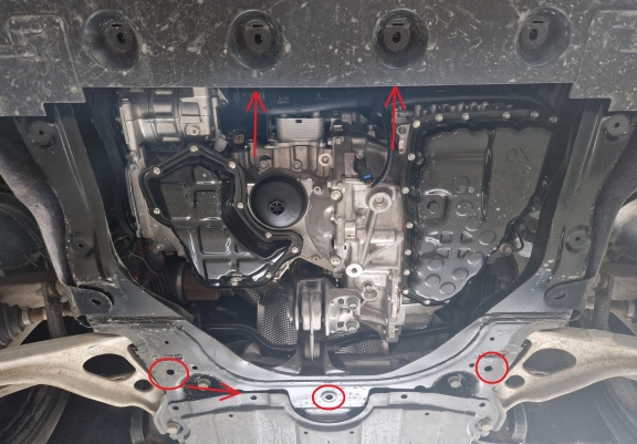 Motor en Versnellingsbak Beschermplaat voor Nissan X-Trail T33 - Aluminium