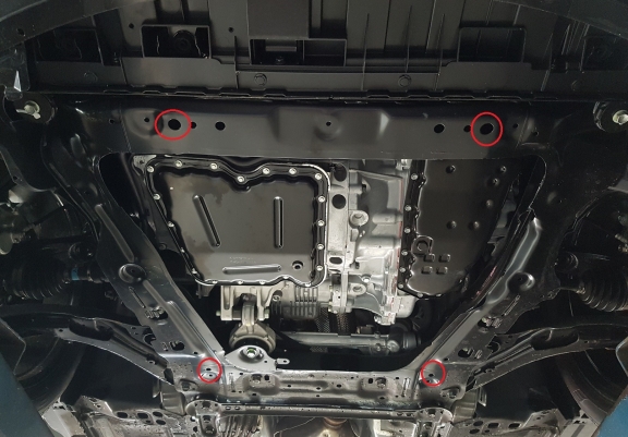 Motor en Versnellingsbak Beschermplaat voor Nissan X-Trail T32 - Aluminium