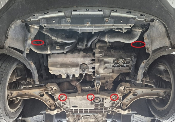 Motor, Versnellingsbak en Radiator Beschermplaat voor Volkswagen Touran