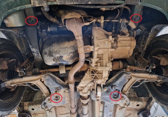Motor Beschermplaat voor Fiat Panda 4x4 - promotie pakket