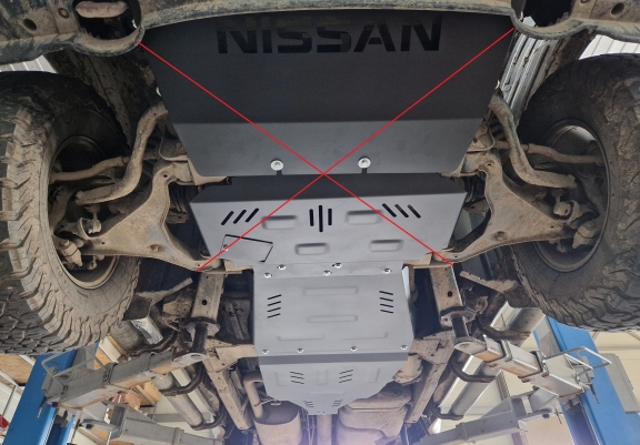 Versnellingsbak aluminium  Beschermplaat voor Nissan Pathfinder