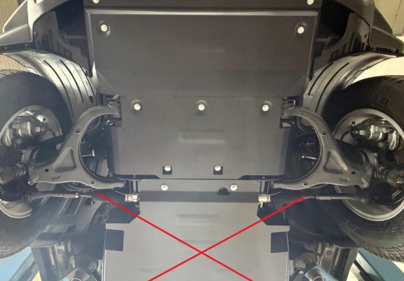 Motor en Radiator Beschermplaat voor KGM Musso 