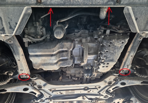Motor  Beschermplaat voor Mitsubishi Outlander - Aluminium