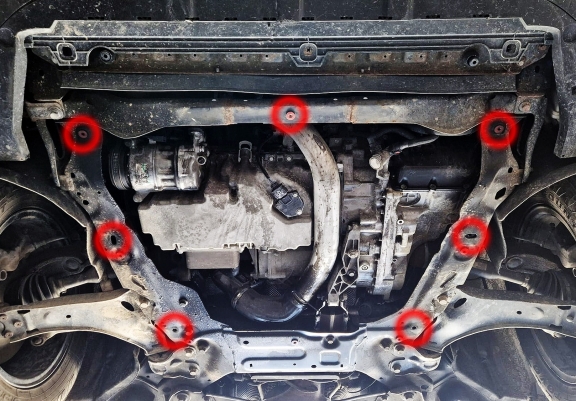Aluminium Motor, Versnellingsbak en Radiator Beschermplaat voor Volvo V70