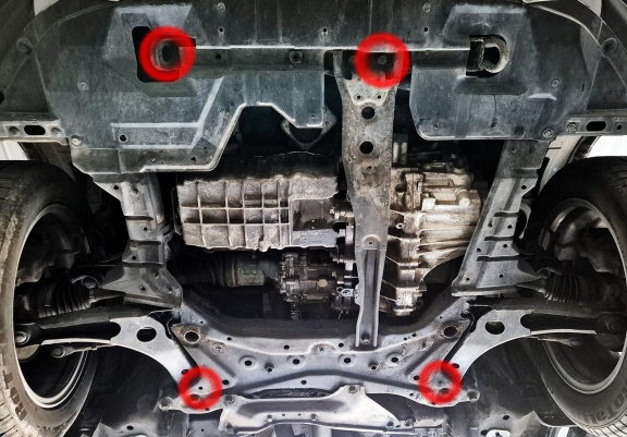 Motor, Versnellingsbak en Radiator Beschermplaat voor Peugeot 4007