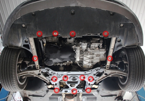 Motor, Versnellingsbak en Radiator Beschermplaat voor Mercedes GLA H247